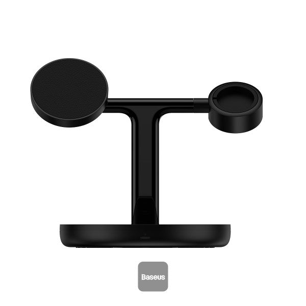 Baseus Swan 3-in-1 Wireless Magnetic Charging Bracket 20W Black Universal version ( Include:USB For type-C 3A 1m) Baseus Swan 3-in-1 Wireless Magnetic Charging Bracket 20W Black Universal version ( Include:USB For type-C 3A 1m)